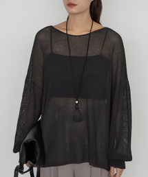 LOUNGEDRESS | 《さらりと上品/華奢見え》【JAPAN MADE】和紙鹿子2WAYニット(ニット/セーター)