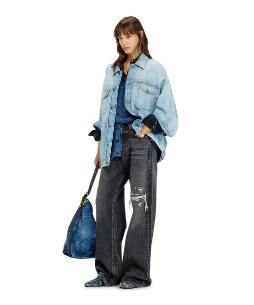 DIESEL(ディーゼル)の「ウィメンズ デニムジャケット DE-LIN(デニムジャケット・レディース・インディゴブルー・MEDIUM/X-SMALL/XX-SMALL/SMALL)」の4枚目の写真