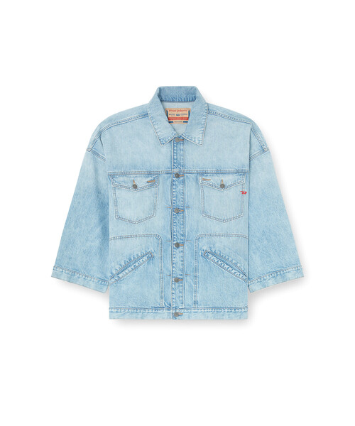 DIESEL(ディーゼル)の「ウィメンズ デニムジャケット DE-LIN(デニムジャケット・レディース・インディゴブルー・MEDIUM/X-SMALL/XX-SMALL/SMALL)」の7枚目の写真