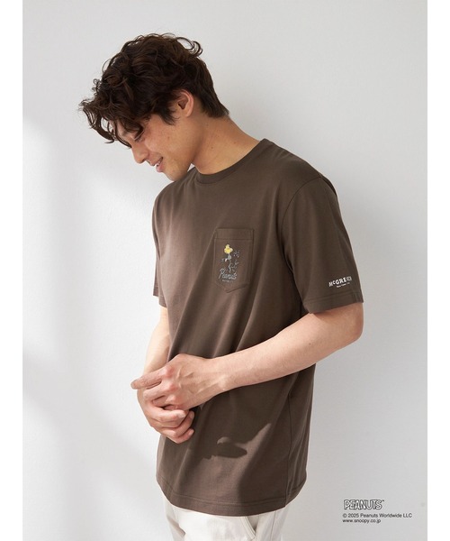 McGREGOR(マックレガー)の「【PEANUTS】プリントTシャツ(ウッドストック)(Tシャツ/カットソー・メンズ・ブラック/ダークブラウン・L/M)」の3枚目の写真
