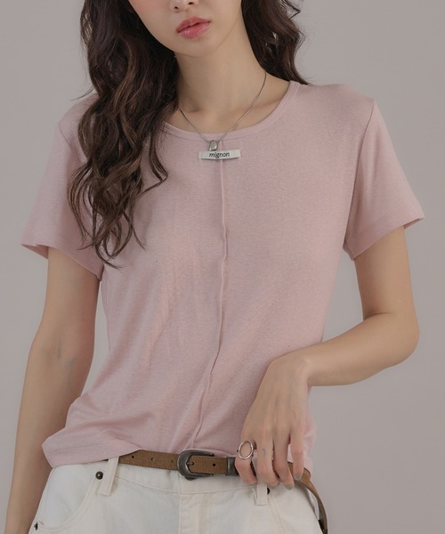 apres jour mignon(アプレジュールミニョン)の「タグ付きシアートップス(Tシャツ/カットソー・レディース・グレー/オフホワイト/ピンク/ブルー/ブラウン系その他・LARGE/フリー)」の15枚目の写真
