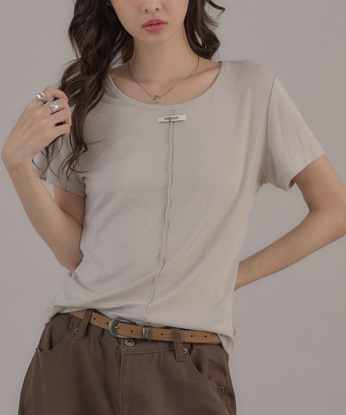 apres jour mignon(アプレジュールミニョン)の「タグ付きシアートップス(Tシャツ/カットソー・レディース・グレー/オフホワイト/ピンク/ブルー/ブラウン系その他・LARGE/フリー)」の13枚目の写真
