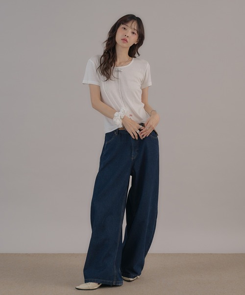 apres jour mignon(アプレジュールミニョン)の「タグ付きシアートップス(Tシャツ/カットソー・レディース・グレー/オフホワイト/ピンク/ブルー/ブラウン系その他・LARGE/フリー)」の19枚目の写真
