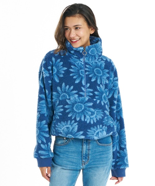 BILLABONG（ビラボン）の「BILLABONG/ビラボン フルジップ フリーストレーナー BG014026（パーカー・レディース・ブルー/ブラック・M）」の2枚目の写真