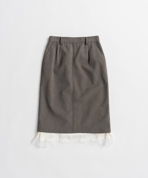 PRANK PROJECT（プランクプロジェクト）の「【2026Autumn Pre-Order】レイヤードヘムスエードスカート / Layered Hem Suede Skirt（スカート・レディース・グレー・38/36）」の5枚目の写真