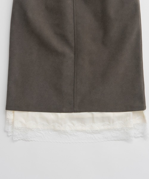 PRANK PROJECT（プランクプロジェクト）の「【2026Autumn Pre-Order】レイヤードヘムスエードスカート / Layered Hem Suede Skirt（スカート・レディース・グレー・38/36）」の11枚目の写真