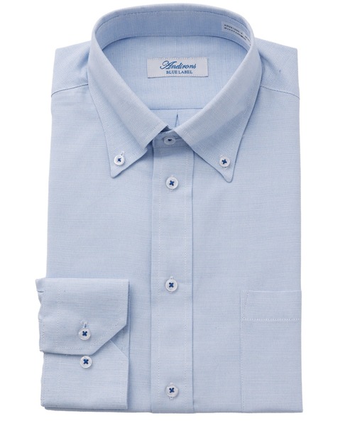 Karlas（カルラス）の「メンズドレスシャツ 長袖シャツ セミワイド 形態安定加工 T/C Andirons BLUE LAVEL（シャツ/ブラウス・メンズ・その他6/その他8/その他4/その他3/その他7/その他5/その他1/その他2・M/L/LL）」の4枚目の写真
