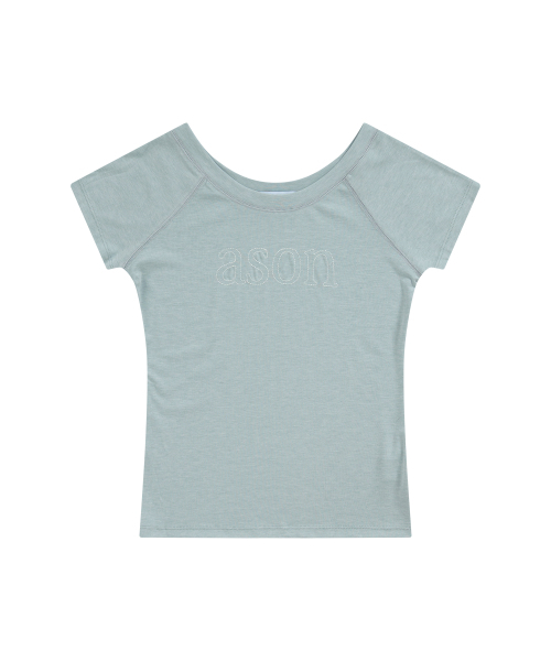 ASON(アズオン)の「MONO REGLAN TEE / LIGHT BLUE(Tシャツ/カットソー・レディース・その他・FREE)」の2枚目の写真