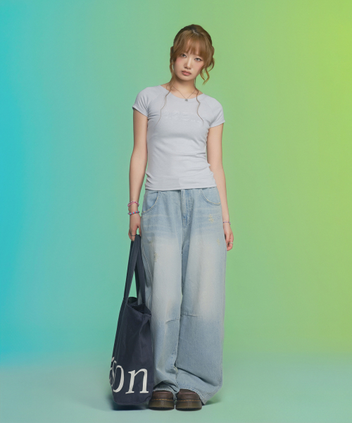 ASON(アズオン)の「MONO REGLAN TEE / LIGHT BLUE(Tシャツ/カットソー・レディース・その他・FREE)」の10枚目の写真