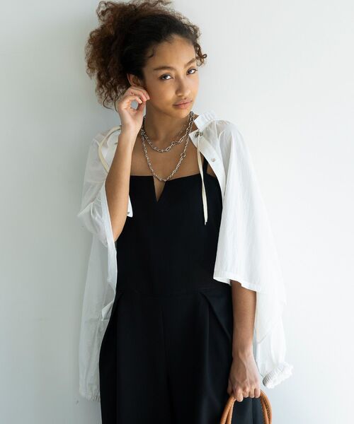 GARAGE OF GOOD CLOTHING(ガレージオブグッドクロージング)の「【日本製】綿麻混ショートパンツオールインワン(サロペット/オーバーオール・レディース・ブラック/グレイッシュベージュ・FREE)」の10枚目の写真
