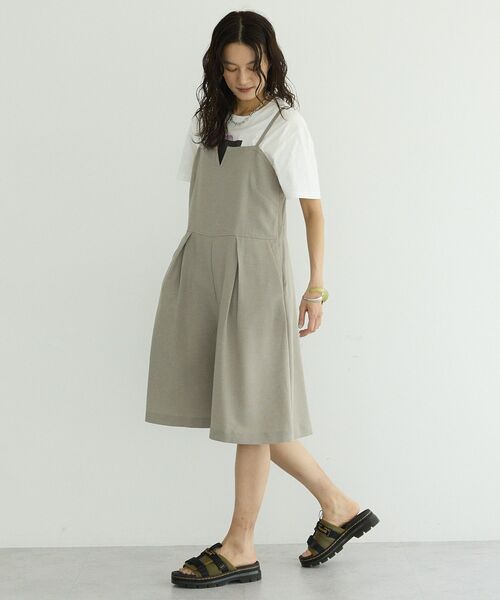 GARAGE OF GOOD CLOTHING(ガレージオブグッドクロージング)の「【日本製】綿麻混ショートパンツオールインワン(サロペット/オーバーオール・レディース・ブラック/グレイッシュベージュ・FREE)」の15枚目の写真