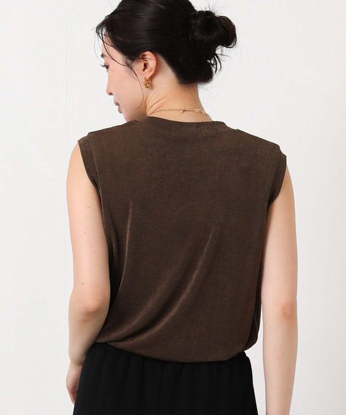 Gready Brilliant(グレディブリリアン)の「シャイニークルーノースリーブ(Tシャツ/カットソー・レディース・ブラウン/チャコールグレー/グレイッシュベージュ・FREE)」の18枚目の写真
