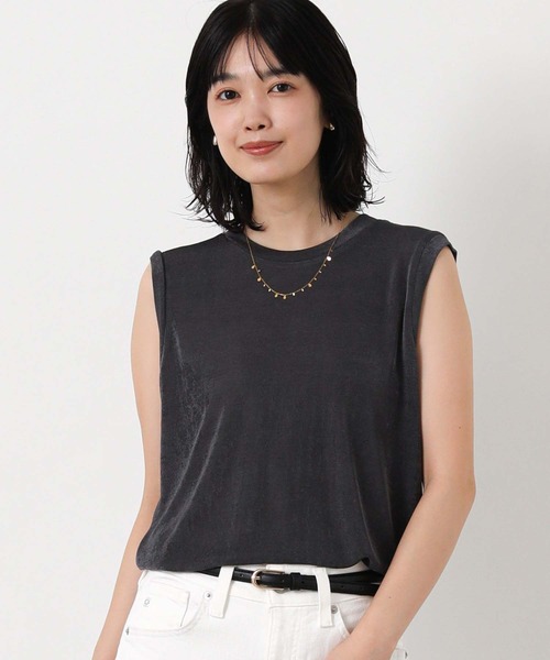 Gready Brilliant(グレディブリリアン)の「シャイニークルーノースリーブ(Tシャツ/カットソー・レディース・ブラウン/チャコールグレー/グレイッシュベージュ・FREE)」の8枚目の写真