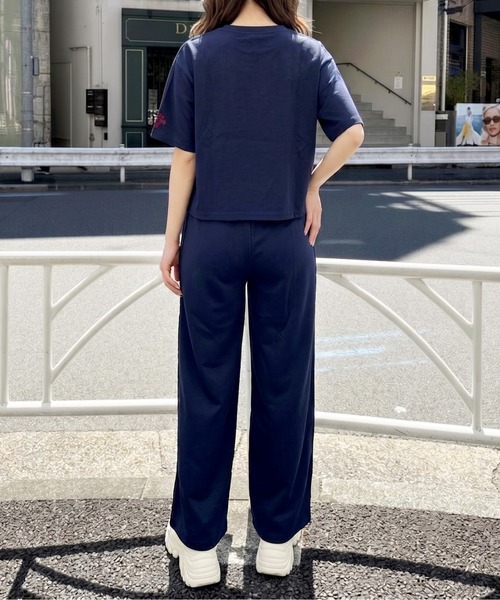 FUN(ファン)の「カレッジロゴセットアップ(セットアップ・レディース・ネイビー/ピンク/グレー・FREE)」の5枚目の写真