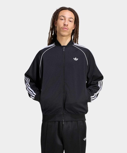 adidas(アディダス)の「SST アディカラー クラシック ルーズ トラックトップ / ジャージ / トラックジャケット / アディダスオリジナルス adidas Originals(ジャージ・メンズ・ブラック系その他・X-SMALL/SMALL/X-LARGE/MEDIUM/XX-LARGE/3XL/LARGE)」の1枚目の写真
