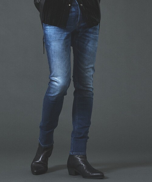 5351 POUR LES HOMMES(ゴーサンゴーイチプールオム)の「メタリック スキニー デニムパンツ(デニムパンツ・メンズ・ブラック/インディゴブルー・44/46/48/50)」の8枚目の写真