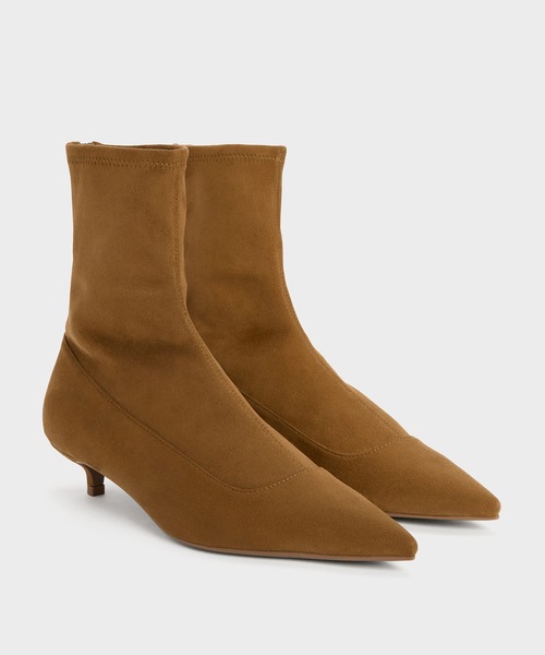 CHARLES & KEITH(チャールズ & キース)の「ポインテッドヒール アンクルブーツ(ブーツ・レディース・ブラック系その他2/ブラウン系その他・25.5cm/25cm/24.5cm/23.5cm/23cm/22.5cm)」の10枚目の写真