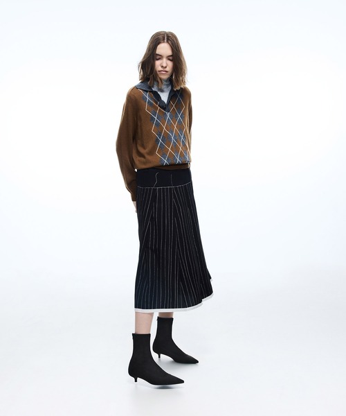CHARLES & KEITH(チャールズ & キース)の「ポインテッドヒール アンクルブーツ(ブーツ・レディース・ブラック系その他2/ブラウン系その他・25.5cm/25cm/24.5cm/23.5cm/23cm/22.5cm)」の14枚目の写真