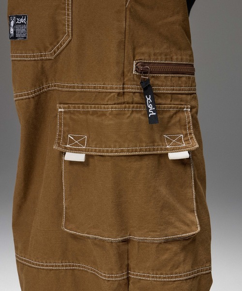 X-girl(エックスガール)の「BICOLOR STITCH EASY CARGO PANTS(カーゴパンツ・レディース・ブラウン/インディゴブルー・M/S)」の13枚目の写真