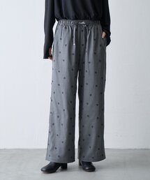 CIAOPANIC TYPY | ∴【3サイズ展開】花柄刺繍イージースラックスパンツ(スラックス)