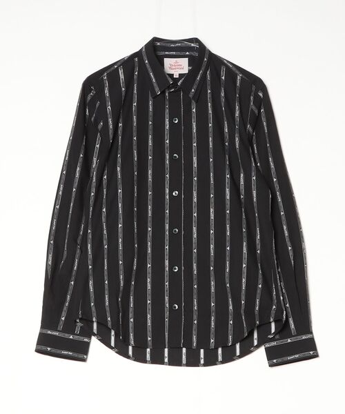 Logo Glitter Stripe Classic Shirt — классическая рубашка с блёстящими полосами