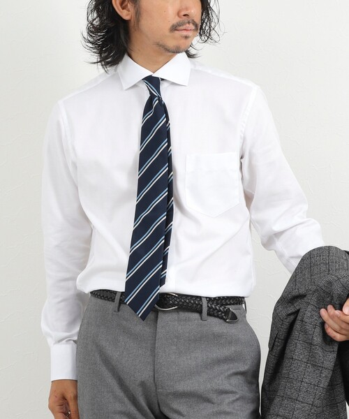 NOLLEY’S(ノーリーズ)の「《ビジカジ対応》イージーアイロンWD 26AW(ビジネスシャツ・メンズ・ブルー系その他/ホワイト/ブルー・S/L/M/XL)」の4枚目の写真