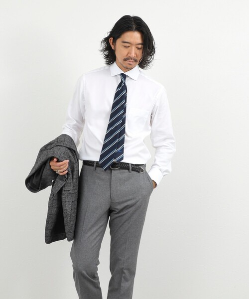 NOLLEY’S(ノーリーズ)の「《ビジカジ対応》イージーアイロンWD 26AW(ビジネスシャツ・メンズ・ブルー系その他/ホワイト/ブルー・S/L/M/XL)」の6枚目の写真