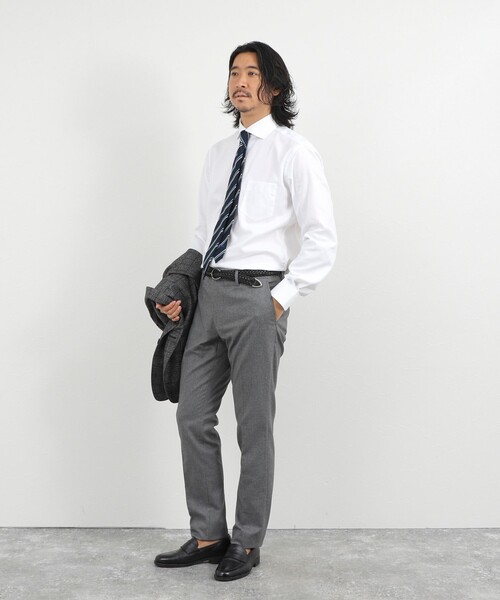 NOLLEY’S(ノーリーズ)の「《ビジカジ対応》イージーアイロンWD 26AW(ビジネスシャツ・メンズ・ブルー系その他/ホワイト/ブルー・S/L/M/XL)」の8枚目の写真