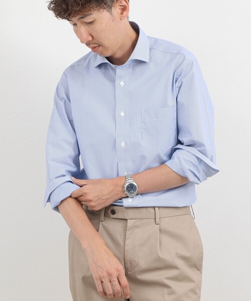 NOLLEY’S(ノーリーズ)の「《ビジカジ対応》イージーアイロンWD 26AW(ビジネスシャツ・メンズ・ブルー系その他/ホワイト/ブルー・S/L/M/XL)」の13枚目の写真