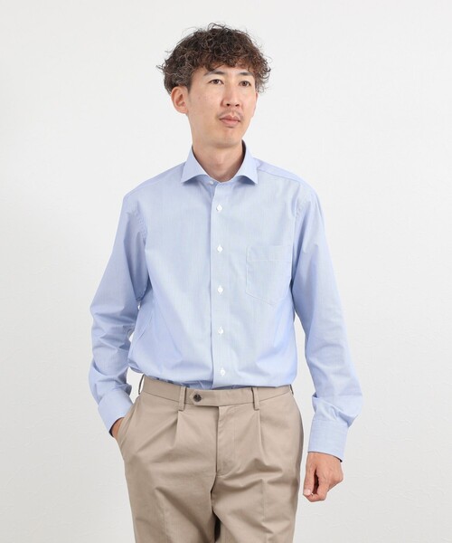 NOLLEY’S(ノーリーズ)の「《ビジカジ対応》イージーアイロンWD 26AW(ビジネスシャツ・メンズ・ブルー系その他/ホワイト/ブルー・S/L/M/XL)」の15枚目の写真