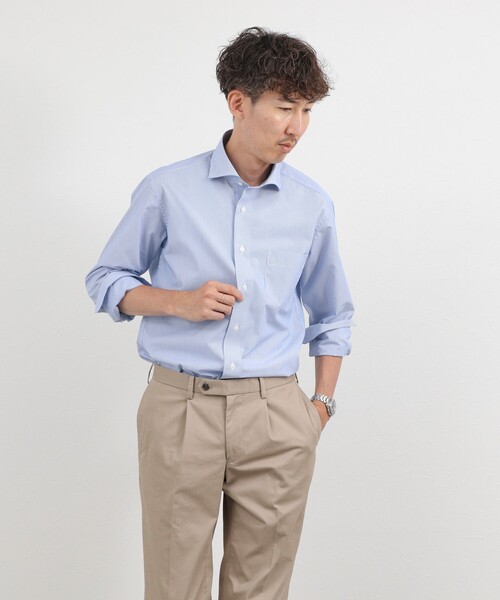 NOLLEY’S(ノーリーズ)の「《ビジカジ対応》イージーアイロンWD 26AW(ビジネスシャツ・メンズ・ブルー系その他/ホワイト/ブルー・S/L/M/XL)」の16枚目の写真