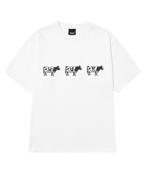 HUF(ハフ)の「MOO TEE(Tシャツ/カットソー・メンズ・グリーン系その他/ホワイト・M/XL/L/S/XXL)」の7枚目の写真