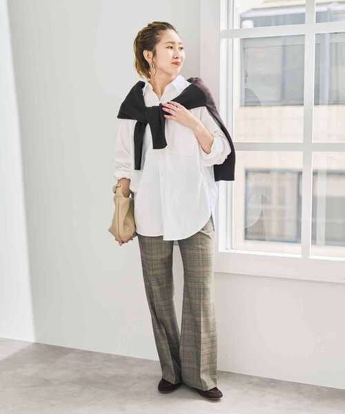 Spick & Span(スピックアンドスパン)の「ソフトオックスルーズシャツ(シャツ/ブラウス・レディース・カーキ/サックスブルー/ブルー系その他/ホワイト・FREE)」の5枚目の写真