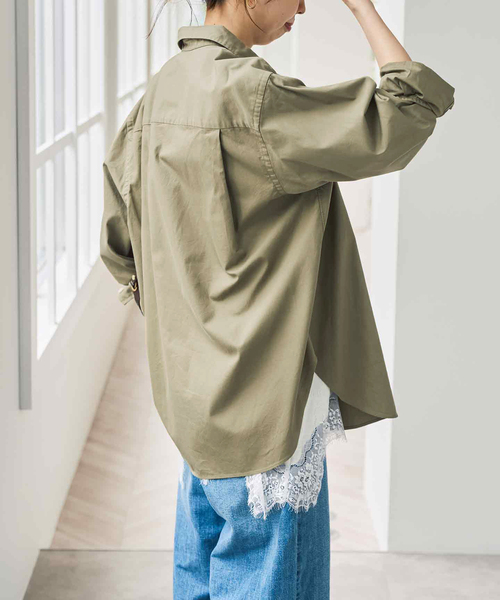 Spick & Span(スピックアンドスパン)の「ソフトオックスルーズシャツ(シャツ/ブラウス・レディース・カーキ/サックスブルー/ブルー系その他/ホワイト・FREE)」の16枚目の写真