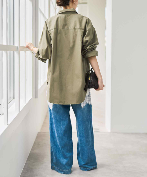 Spick & Span(スピックアンドスパン)の「ソフトオックスルーズシャツ(シャツ/ブラウス・レディース・カーキ/サックスブルー/ブルー系その他/ホワイト・FREE)」の19枚目の写真