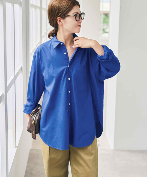 Spick & Span(スピックアンドスパン)の「ソフトオックスルーズシャツ(シャツ/ブラウス・レディース・カーキ/サックスブルー/ブルー系その他/ホワイト・FREE)」の21枚目の写真