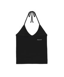 STRING HALTER NECK_BLACK