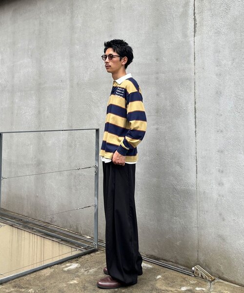 CIAOPANIC(チャオパニック)の「ボーダーラガーシャツ(Tシャツ/カットソー・メンズ・ベージュ/グリーン・MEDIUM/LARGE)」の17枚目の写真