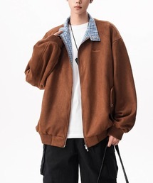 DSチェック配色ジップブルゾン