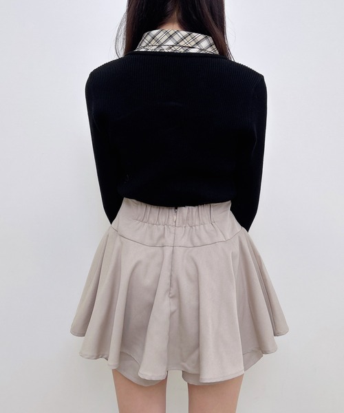 INGNI(イング)の「【WEB限定】シャツドッキングフロントリボンニット(ニット/セーター・レディース・ブラック×ホワイト/グレー系9/グレー×ホワイト/ブラック系その他/ネイビー系8/ワイン系2・M)」の16枚目の写真