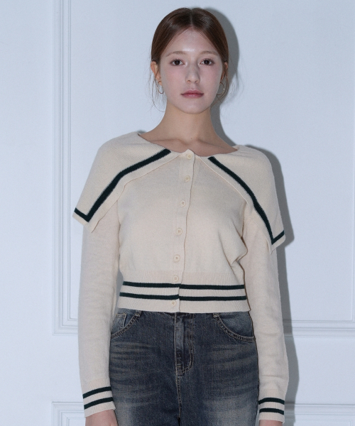 VLETI(ブレッティ)の「Wool Calla Slim Knit Cardigan (Cream)(カーディガン/ボレロ・レディース・クリーム・FREE)」の1枚目の写真