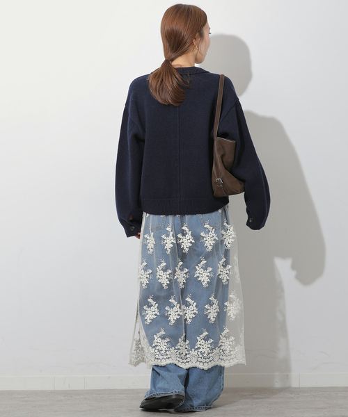 JOURNAL STANDARD relume(ジャーナルスタンダード レリューム)の「ニットジャケット(カーディガン/ボレロ・レディース・チャコールグレー/ネイビー・FREE)」の13枚目の写真