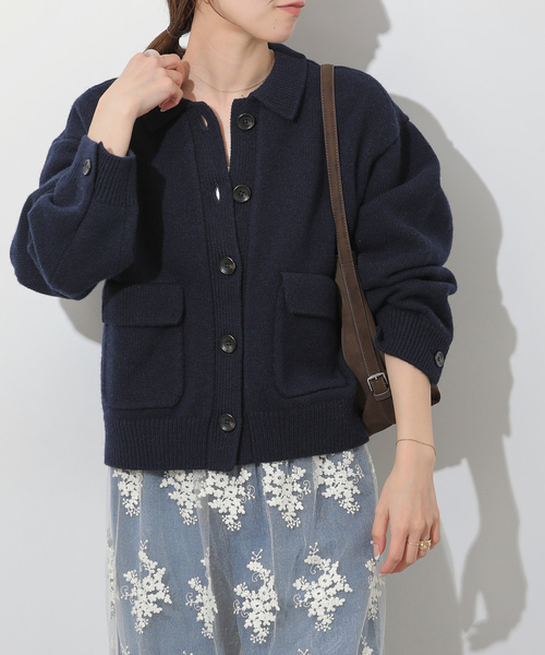 JOURNAL STANDARD relume(ジャーナルスタンダード レリューム)の「ニットジャケット(カーディガン/ボレロ・レディース・チャコールグレー/ネイビー・FREE)」の14枚目の写真