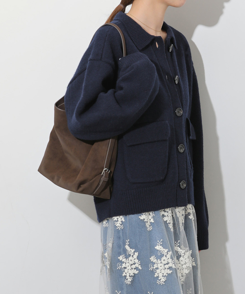 JOURNAL STANDARD relume(ジャーナルスタンダード レリューム)の「ニットジャケット(カーディガン/ボレロ・レディース・チャコールグレー/ネイビー・FREE)」の16枚目の写真