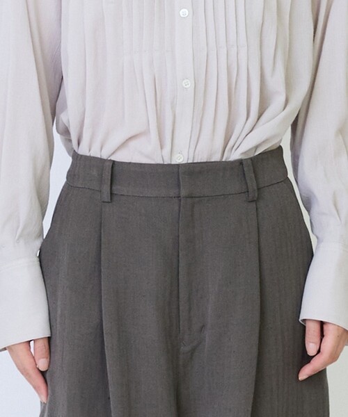 LOISIR（ロワズィール）の「ウールリネンヘリンボーンセミワイドパンツ（その他パンツ・レディース・ブラウン系その他・M/MT）」の11枚目の写真