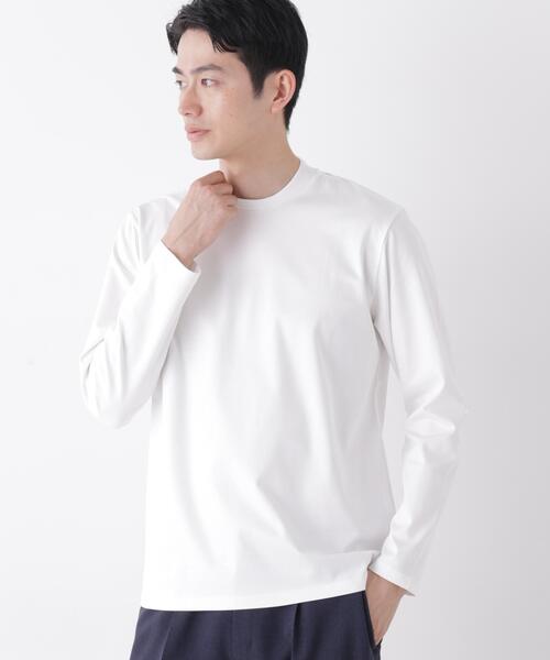 NANO universe(ナノユニバース)の「ジャケT(R) プレミアム クルーネック 長袖(Tシャツ/カットソー・メンズ・モカ/ホワイト/ブラック・S/L/XL/M)」の22枚目の写真