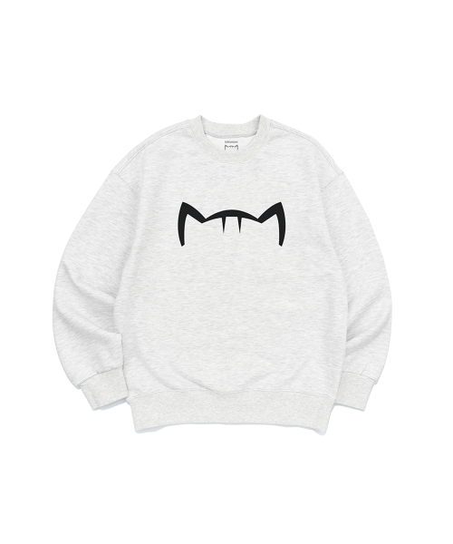 KIKIMIMI（キキミミ）の「SIGNATURE KITTY LOGO MTM (LIGHT MELANGE)（スウェット・レディース・ライトグレー・SMALL/MEDIUM/LARGE）」の2枚目の写真