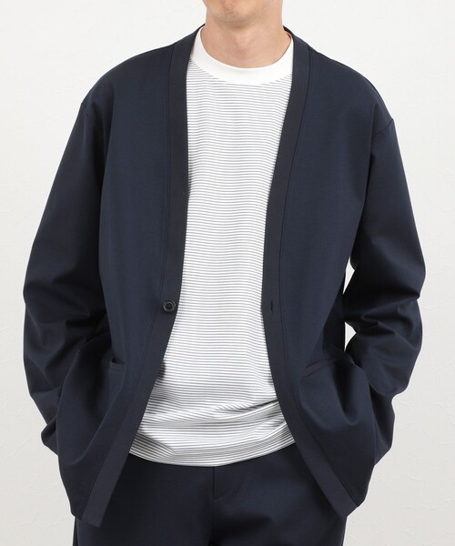 NOLLEY’S(ノーリーズ)の「《セットアップ対応》ハイストレッチカーディガン 26AW(カーディガン/ボレロ・メンズ・ブラック/ネイビー・S/XL/L/M)」の2枚目の写真