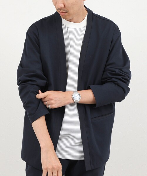 NOLLEY’S(ノーリーズ)の「《セットアップ対応》ハイストレッチカーディガン 26AW(カーディガン/ボレロ・メンズ・ブラック/ネイビー・S/XL/L/M)」の3枚目の写真