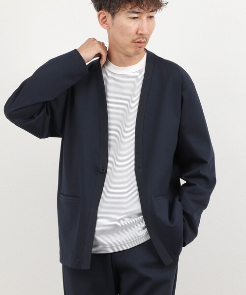 NOLLEY’S(ノーリーズ)の「《セットアップ対応》ハイストレッチカーディガン 26AW(カーディガン/ボレロ・メンズ・ブラック/ネイビー・S/XL/L/M)」の4枚目の写真